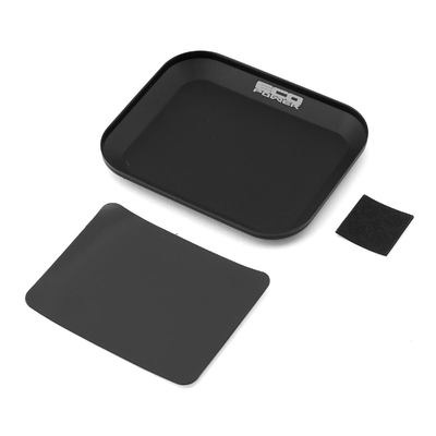 EcoPower Small Aluminum Magnetic Parts Tray/Screw Catcher (Black) (108X89X10mm)