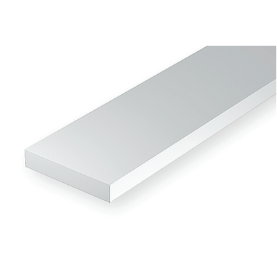 EVERGREEN 187 WHITE STYRENE STRIP .125 X .156 (100pc BULK PACK) (PACK OF 6)