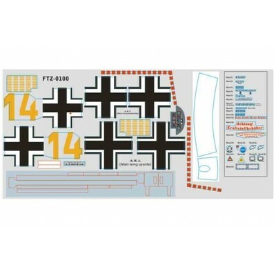 Decal Sheet for BF-109 1400mm