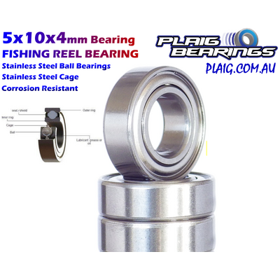 FR5104ZZ | 5x10x4mm Fishing Reel Bearing – Stainless Steel