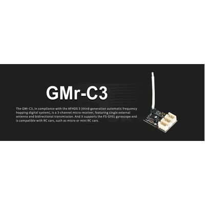FLYSKY GMr 2.4GHz 4CH AFHDS3 Receiver PWM Output for RC Racing Vehicle Drifting