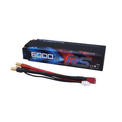 Gens Ace 6000mAh 7.4V 70C Hard Case Lipo Battery