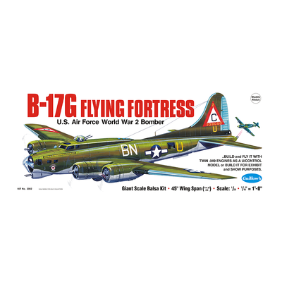 GUILLOW'S B-17G FLYING FORTRESS BALSA PLANE MODEL KIT