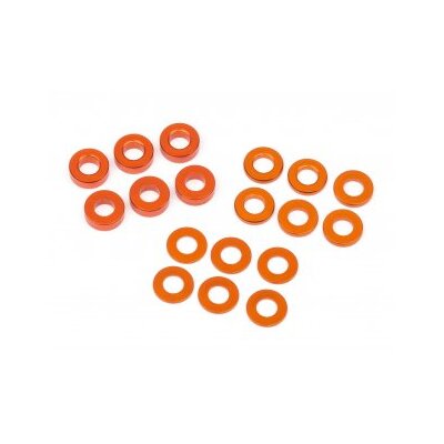 HB Washer Set 3x6mm (0.5mm/1.0mm/2.0mm/Orange/6pcs)