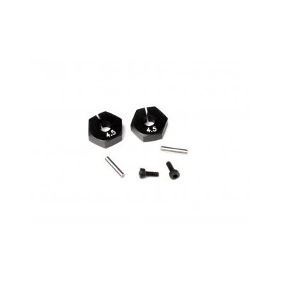 HB Hex Wheel Hub 4.5mm (Black/2pcs)