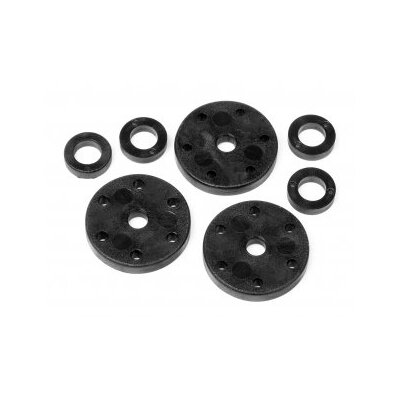 HB 6 Holes Shock Piston Set (1.2/1.3.1.4mm) 2pcs/ea