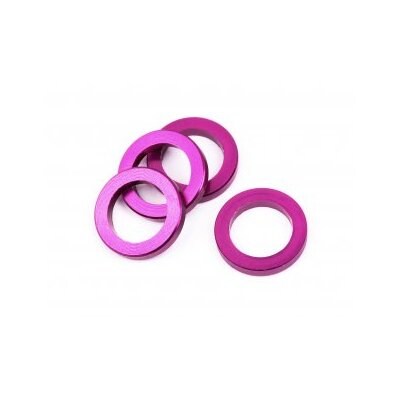 HB Aluminium Washer 4x6x1.0mm (4pcs/Purple)