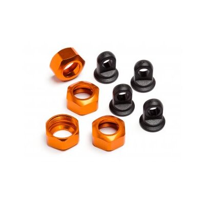 HPI Shock Caps (Trophy Series/4pcs/Orange)