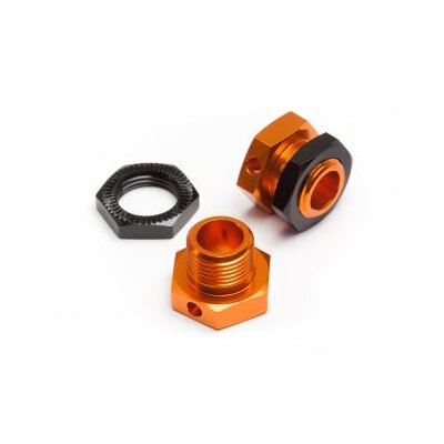 HPI 5mm Hex Wheel Adapters (Trophy Buggy/Orange/Black)