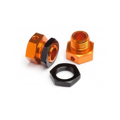 HPI 6.7mm Hex Wheel Adapters (Trophy Buggy/Orange/Black)
