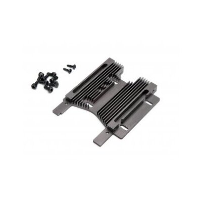 HPI Heavy Duty Heatsink Motor Plate 10mm (7075S/Gray)