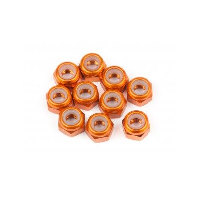 HPI Aluminium Thin Lock Nut M3 (Orange/10pcs)