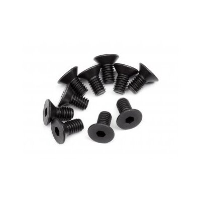 HPI Flat Head Screw M4x8mm (Hex Socket/10pcs)
