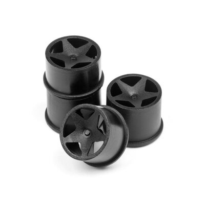 HPI Q32 Super Star Wheel Set F/R (Black/4pcs/18x10/18x14)
