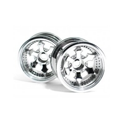 HPI Spike Truck Wheel (Shiny Chrome/2.2"/2pcs)