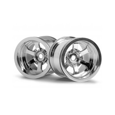 HPI Scorch 6-Spoke Wheel Shiny Chrome (2.2"/2pcs)