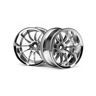 HPI Work XSA 02C Wheel 26mm Chrome (2pcs) 9mm Offset