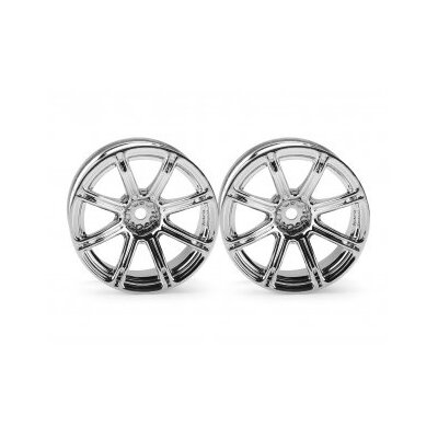 HPI Work Emoticon XC8 Wheel 26mm Chrome (2pcs) 9mm Offset