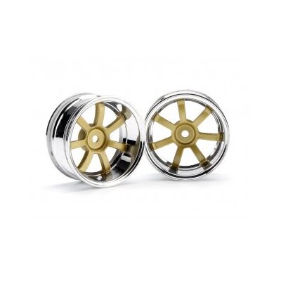 HPI Rays Gram Lights 57S-Pro Wheel Chrome/Gold (2pcs) 9mm Offse