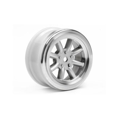 HPI Vintage 8 Spoke Wheel 26mm Matte Chrome (2pcs) 0mm Offset