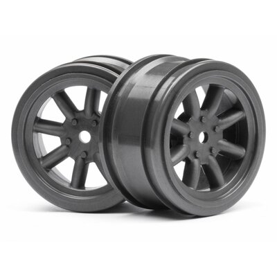 HPI Vintage 8 Spoke Wheel 26mm Gumetal (2pcs) 0mm Offset