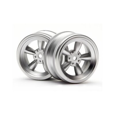 HPI Vintage 5 Spoke Wheel 26mm Matte Chrome 0mm Offset