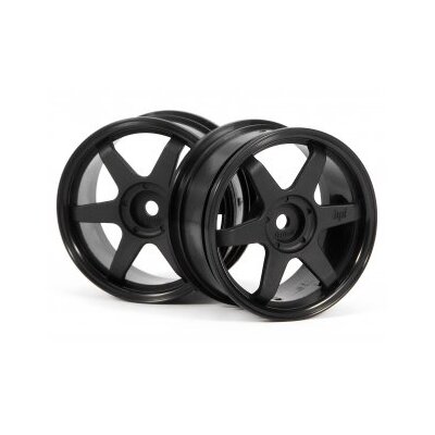 HPI TE37 Wheel 26mm Black (0mm Offset)