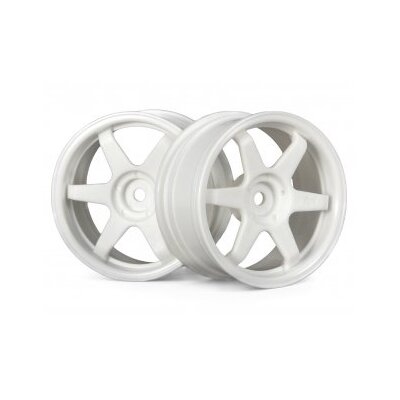 HPI TE37 Wheel 26mm White (3mm Offset)