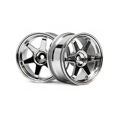 HPI TE37 Wheel 26mm Chrome (3mm Offset)
