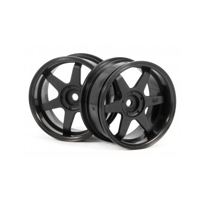 HPI TE37 Wheel 26mm Black (6mm Offset)