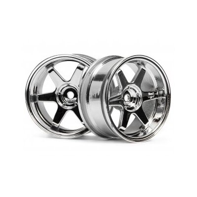 HPI TE37 Wheel 26mm Chrome (6mm Offset)