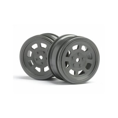 HPI Vintage Stock Car Wheel 26mm Gunmetal (2pcs) 0mm Offset