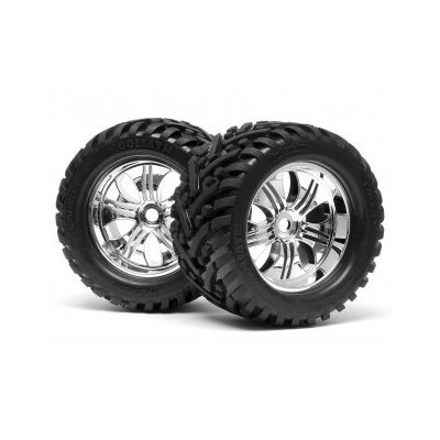 HPI Mounted Goliath Tire 178x97mm on Tremor Wheel Chrome (2pcs)