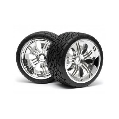 HPI Mounted Phaltline Tire 140x70mm on Tremor Wheel Chrome (2pc