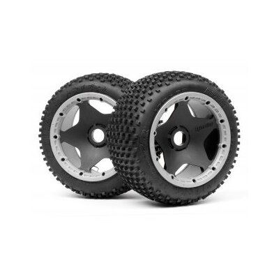 HPI Dirt Buster Block Tire S Compound on Black Wheel (2pcs)