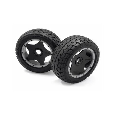 HPI Mounted Tarmac Buster Rib Tire M Compound (Front)