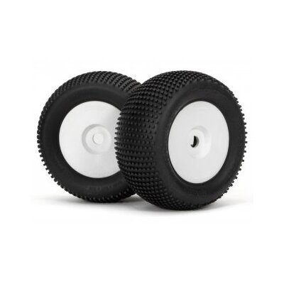 HPI Mounted Nubz Tire 143x68mm S Compound on Dish Wheel White (