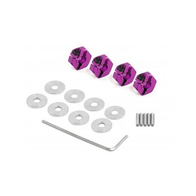 HPI Thin Aluminium Hex Hub (Clamp Type/Purple/4pcs)