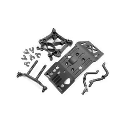 HPI Skid Plate/Body Mount/Shock Tower Set