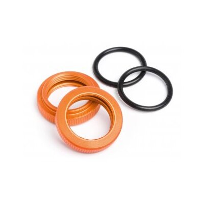 HPI Shock Adjuster Nut 20mm (Orange/2pcs)