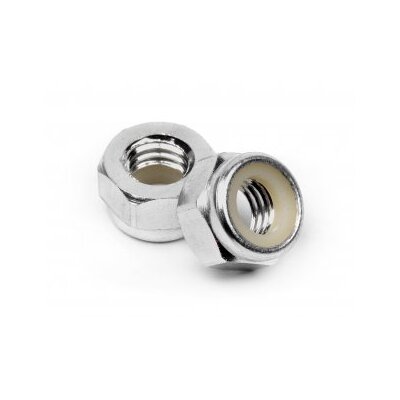 HPI Aluminium Lock Nut M5 (Silver/10pcs)