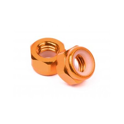 HPI Aluminium Lock Nut M5 (Orange/10pcs)