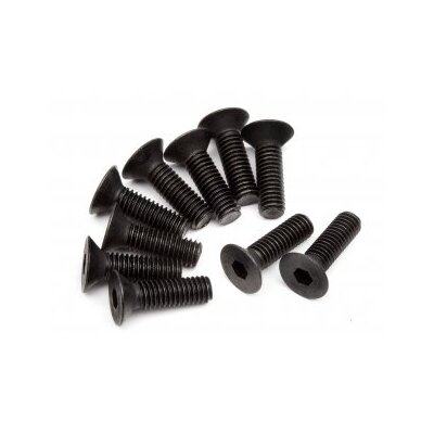 HPI Flat Head Screw M3x10mm (Hex Socket/10pcs)