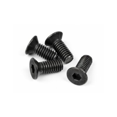 HPI Flat Head Screw M4x10mm (Hex Socket/Thin Type/4pcs)