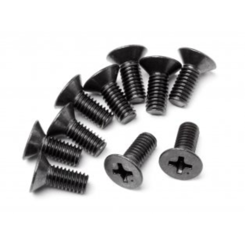 HPI FLAT HEAD SCREW M4x10mm (10pcs)
