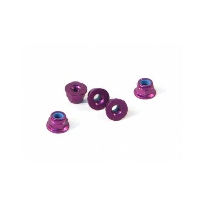 HPI Wheel Nut M4 (Purple/5pcs)