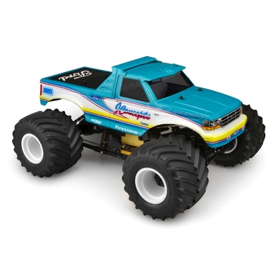 1993 Ford F-250 monster truck body w/ racerback and visor - (7" width & 13" wheelbase)