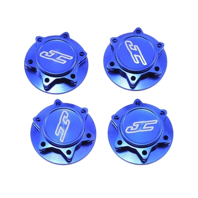 JConcepts - Fin, 1/8th serrated light-weight wheel nut (fine thread) - closed end - blue