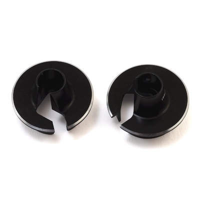 JConcepts +5mm Fin Aluminum Off-Set Shock Spring Cup (Black) (2)
