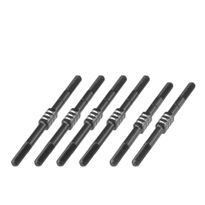 Yokomo YZ-2 CA L3 Fin Titanium turnbuckle set - black, 6pc